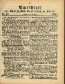 Amtsblatt der K&ouml;niglichen Regierung zu Posen. 1884.03.25 Nro.13