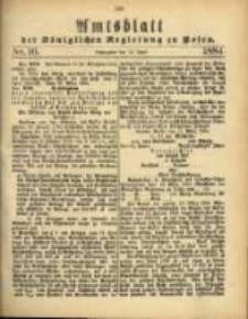 Amtsblatt der Königlichen Regierung zu Posen. 1884.04.15 Nro.16