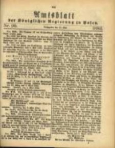 Amtsblatt der K&ouml;niglichen Regierung zu Posen. 1884.05.13 Nro.20