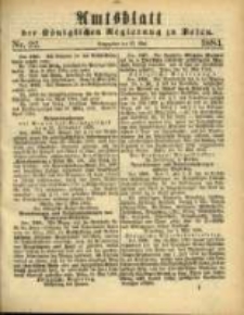 Amtsblatt der K&ouml;niglichen Regierung zu Posen. 1884.05.27 Nro.22