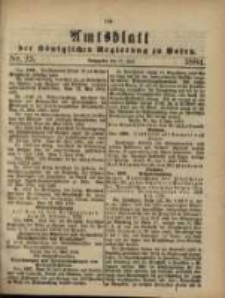 Amtsblatt der K&ouml;niglichen Regierung zu Posen. 1884.06.17 Nro.25