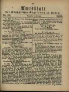 Amtsblatt der Königlichen Regierung zu Posen. 1884.06.24 Nro.26