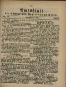 Amtsblatt der Königlichen Regierung zu Posen. 1884.07.08 Nro.28