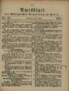 Amtsblatt der Königlichen Regierung zu Posen. 1884.08.26 Nro.35