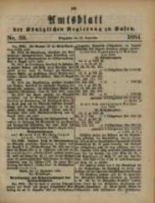 Amtsblatt der K&ouml;niglichen Regierung zu Posen. 1884.09.23 Nro.39