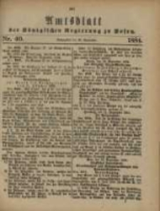 Amtsblatt der K&ouml;niglichen Regierung zu Posen. 1884.09.30 Nro.40