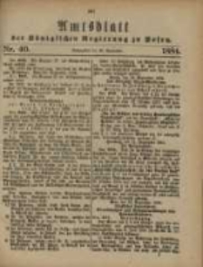 Amtsblatt der Königlichen Regierung zu Posen. 1884.09.30 Nro.40
