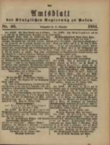 Amtsblatt der K&ouml;niglichen Regierung zu Posen. 1884.11.11 Nro.46