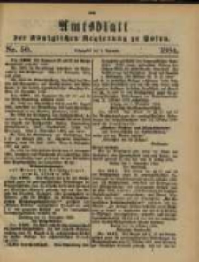 Amtsblatt der Königlichen Regierung zu Posen. 1884.12.09 Nro.50