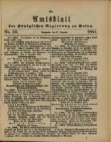Amtsblatt der K&ouml;niglichen Regierung zu Posen. 1884.12.30 Nro.53