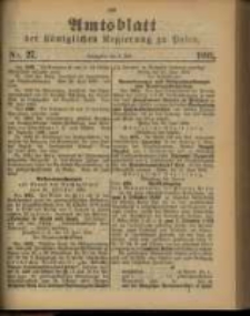 Amtsblatt der K&ouml;niglichen Regierung zu Posen. 1889.07.02 Nro.27