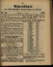 Amtsblatt der K&ouml;niglichen Regierung zu Posen. 1889.08.20 Nro.34