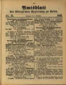 Amtsblatt der Königlichen Regierung zu Posen. 1889.11.05 Nro.45