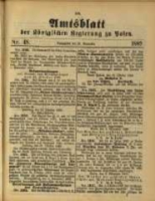 Amtsblatt der K&ouml;niglichen Regierung zu Posen. 1889.11.26 Nro.48