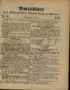 Amtsblatt der K&ouml;niglichen Regierung zu Posen. 1885.01.13 Nro.2
