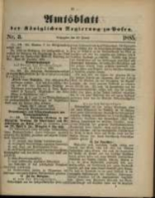 Amtsblatt der K&ouml;niglichen Regierung zu Posen. 1885.01.20 Nro.3