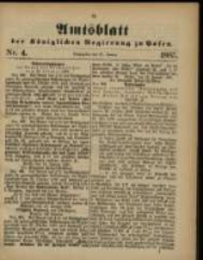 Amtsblatt der Königlichen Regierung zu Posen. 1885.01.27 Nro.4