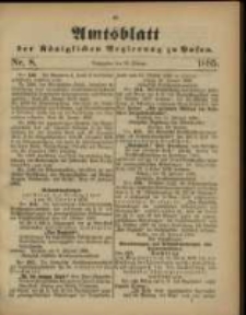 Amtsblatt der Königlichen Regierung zu Posen. 1885.02.24 Nro.8