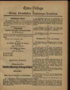 Extra=Beilage zum K&ouml;nigl. Preu&szlig;ischen Regierung =Amtsblatt