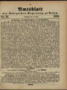 Amtsblatt der Königlichen Regierung zu Posen. 1885.03.31 Nro.13