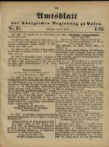 Amtsblatt der Königlichen Regierung zu Posen. 1885.04.21 Nro.16