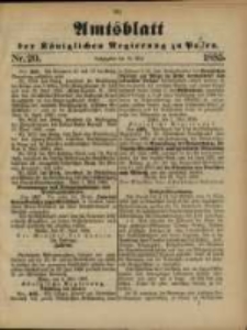 Amtsblatt der Königlichen Regierung zu Posen. 1885.05.19 Nro.20