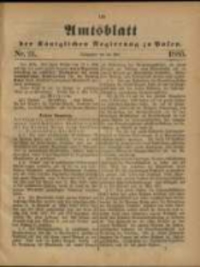 Amtsblatt der Königlichen Regierung zu Posen. 1885.05.26 Nro.21