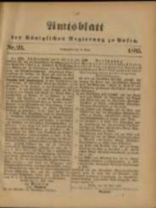 Amtsblatt der Königlichen Regierung zu Posen. 1885.06.09 Nro.23