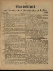 Amtsblatt der K&ouml;niglichen Regierung zu Posen. 1885.06.16 Nro.24
