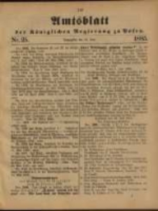 Amtsblatt der K&ouml;niglichen Regierung zu Posen. 1885.06.23 Nro.25