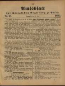 Amtsblatt der Königlichen Regierung zu Posen. 1885.06.23 Nro.25