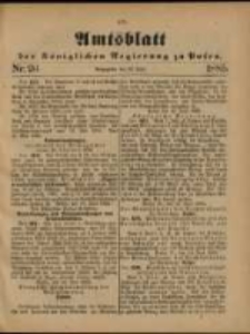 Amtsblatt der K&ouml;niglichen Regierung zu Posen. 1885.06.30 Nro.26