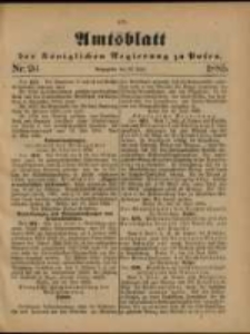 Amtsblatt der Königlichen Regierung zu Posen. 1885.06.30 Nro.26