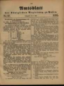 Amtsblatt der Königlichen Regierung zu Posen. 1885.07.07 Nro.27