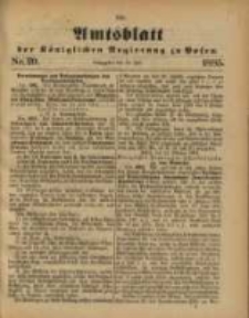 Amtsblatt der Königlichen Regierung zu Posen. 1885.07.21 Nro.29