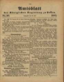 Amtsblatt der K&ouml;niglichen Regierung zu Posen. 1885.07.28 Nro.30