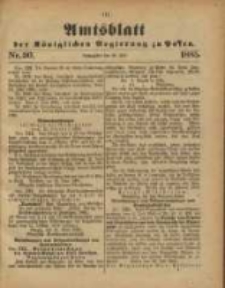 Amtsblatt der Königlichen Regierung zu Posen. 1885.07.28 Nro.30