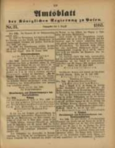 Amtsblatt der K&ouml;niglichen Regierung zu Posen. 1885.08.04 Nro.31