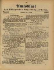 Amtsblatt der K&ouml;niglichen Regierung zu Posen. 1885.08.11 Nro.32