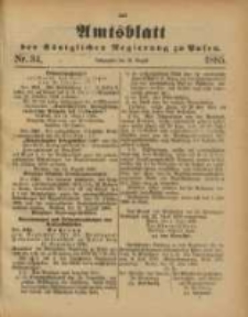 Amtsblatt der Königlichen Regierung zu Posen. 1885.08.25 Nro.34