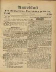 Amtsblatt der K&ouml;niglichen Regierung zu Posen. 1885.09.08 Nro.36