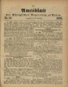 Amtsblatt der K&ouml;niglichen Regierung zu Posen. 1885.09.22 Nro.38