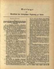 Beilage zum Amtsblatt der K&ouml;nglichen Regierung zu Posen