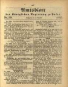 Amtsblatt der K&ouml;niglichen Regierung zu Posen. 1885.12.15 Nro.50