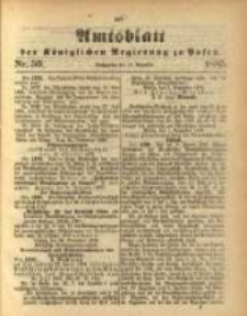Amtsblatt der Königlichen Regierung zu Posen. 1885.12.15 Nro.50
