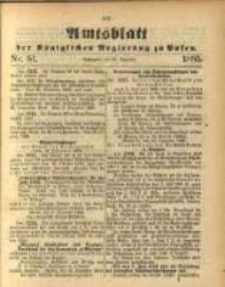 Amtsblatt der Königlichen Regierung zu Posen. 1885.12.22 Nro.51