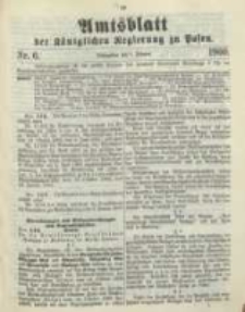 Amtsblatt der K&ouml;niglichen Regierung zu Posen. 1900.02.06 Nro.6