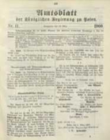Amtsblatt der K&ouml;niglichen Regierung zu Posen. 1900.03.13 Nro.11