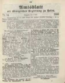 Amtsblatt der Königlichen Regierung zu Posen. 1900.04.03 Nro.14