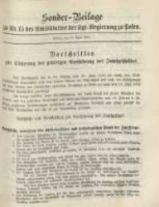 Sonder- Beilage zu Nr. 15 des Amtsblatt der Kgl. Regierung zu Posen